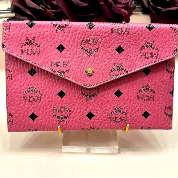 MCM Handbags - MCM Pink Leather Clutch